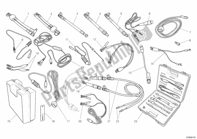 Alle onderdelen voor de Drukcontrole-instrument van de Ducati Hypermotard 1100 EVO SP 2012